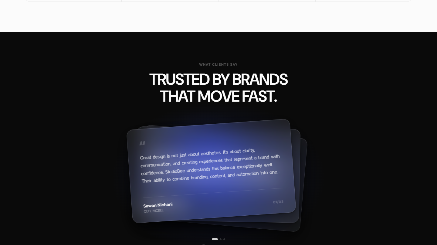 Testimonials - section entry